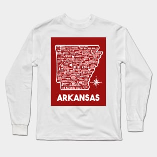 Arkansas Map Long Sleeve T-Shirt